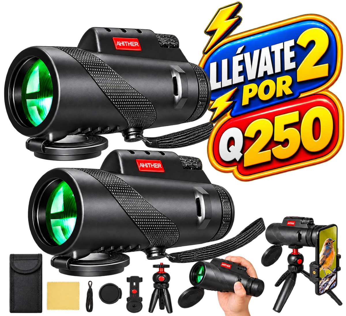 🔭 Telescopio de alta potencia de visión nocturna + Envio Gratis 🔥
