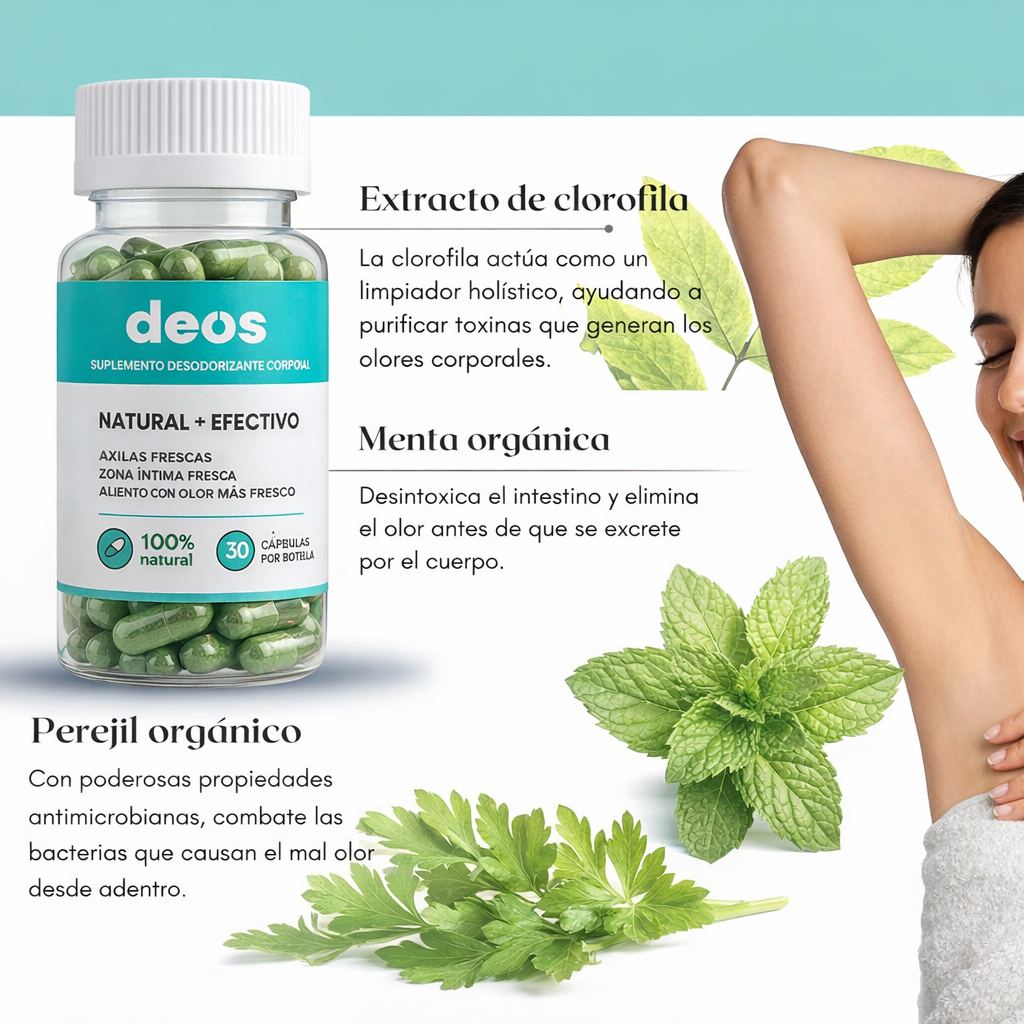 🍃 DEOS™ | Desodorante Interno Natural para una Frescura que se Siente + Envió Gratis 🚚