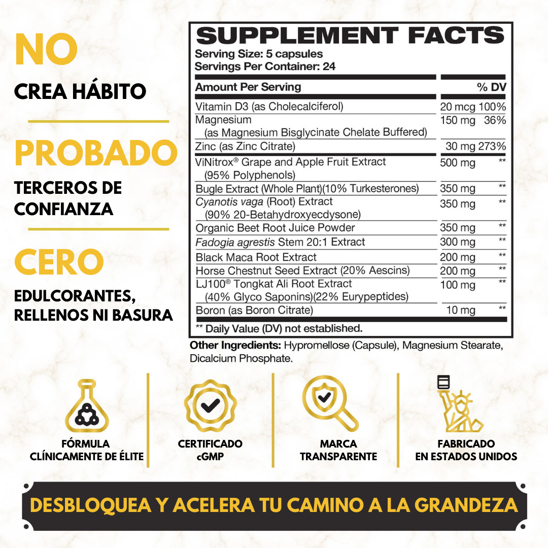 King Maker® 13-en-1 – El suplemento que potencia tu energía, fuerza y resistencia