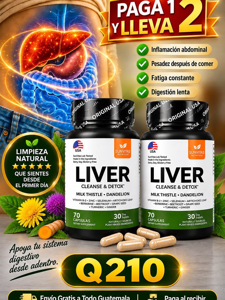 💛 LIVER CLEANSE™ - Detox Premium 70 Cápsulas - + Envío Gratis