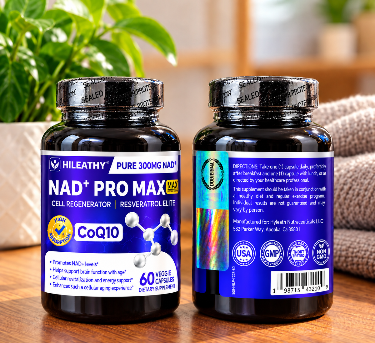 NAD+, CoQ10 y Resveratrol  promover un envejecimiento