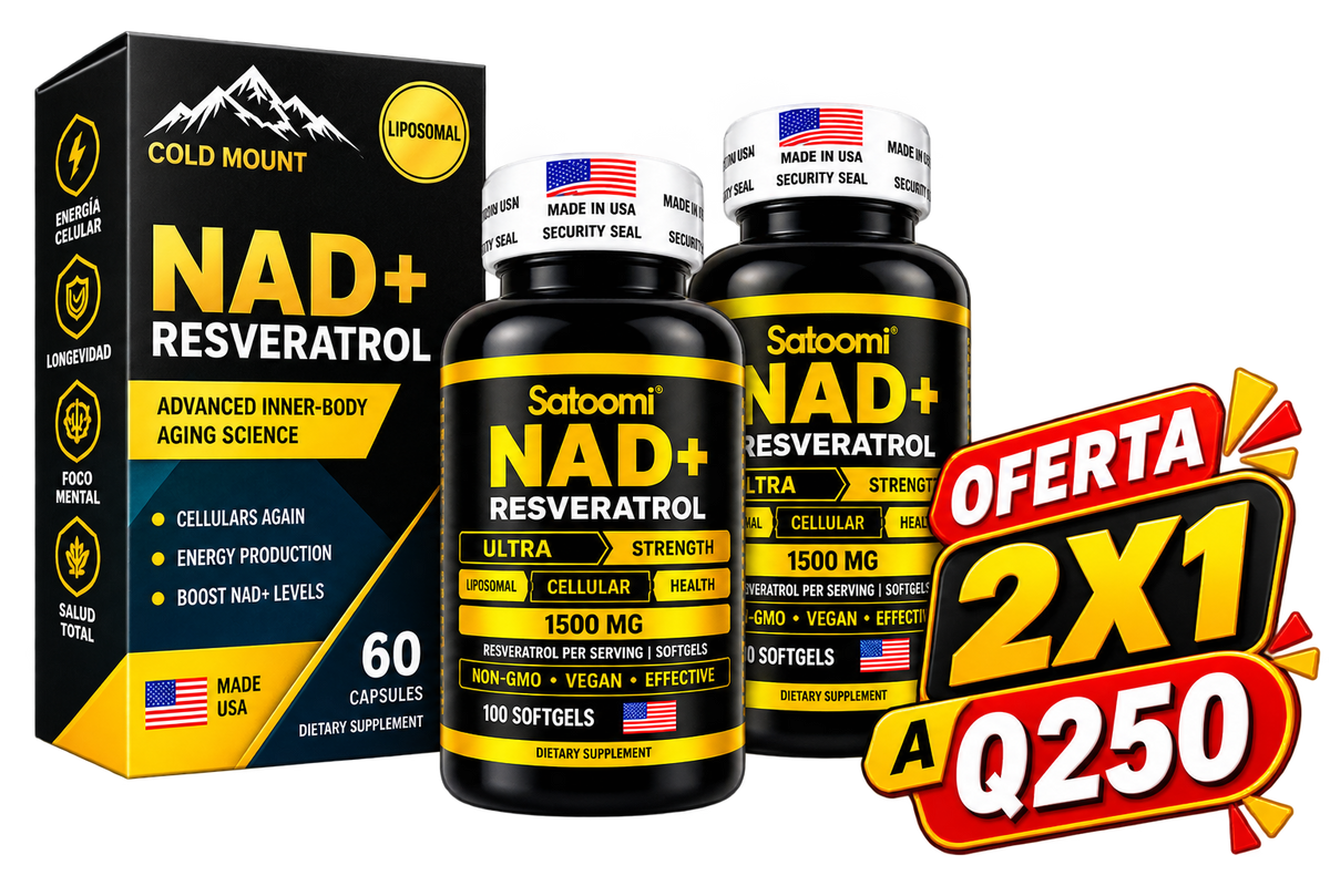 💎NAD + RESVERATROL TOP ORIGINALl®.Apoyo Antioxidante de Alta Potencia-60 Cápsulas + Envío gratis 🚚