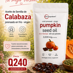 🎃 Pumpkin Seed Oil™ Gel Omega-3 | Apoya tu Salud Prostática y fortalece tu cabello desde hoy + Envio Gratis 🚚