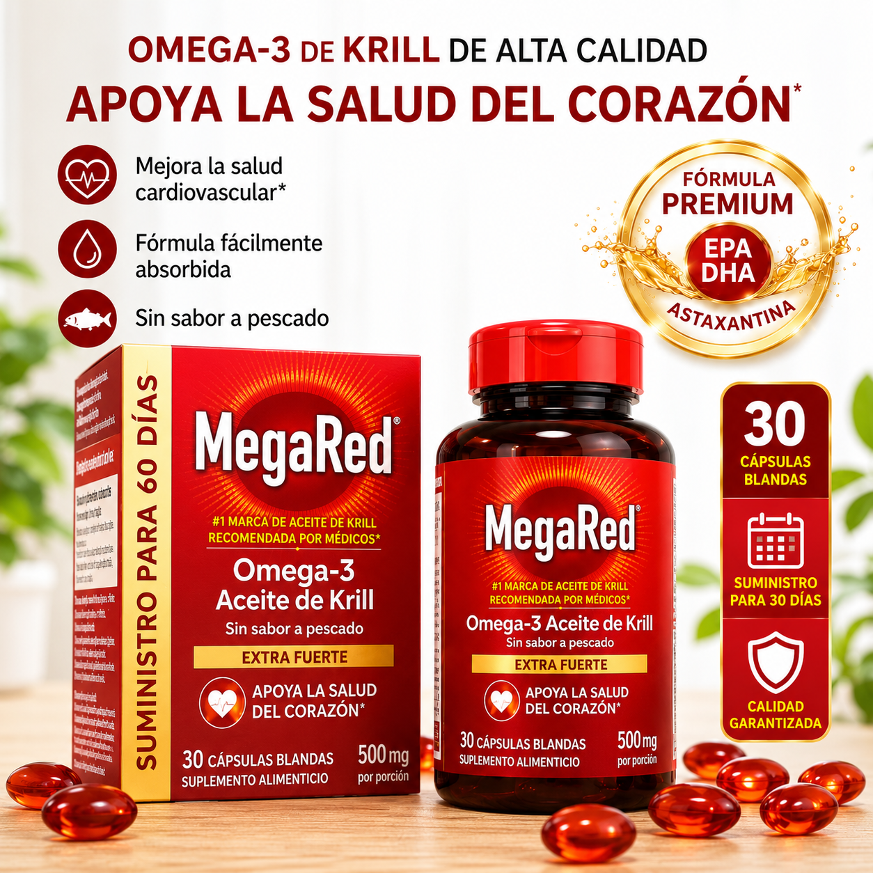 🔥MegaRed Omega-3® Gel Suave – Apoya tu corazón, mente y articulaciones+envio gratis