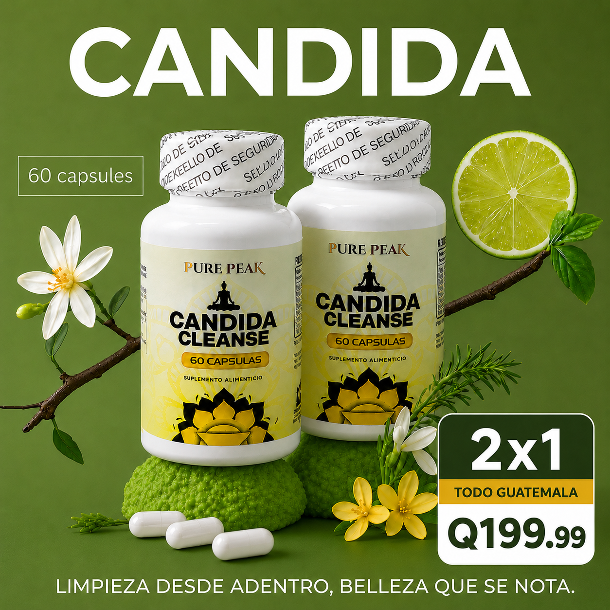 💛Candida  Cleanse  Apoya tu bienestar y siéntete mejor cada día+ ENVÍO GRATIS