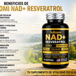 💎 NAD  Resveratrol®.Apoyo Antioxidante de Alta Potencia-60 Cápsulas + Envío gratis 🚚