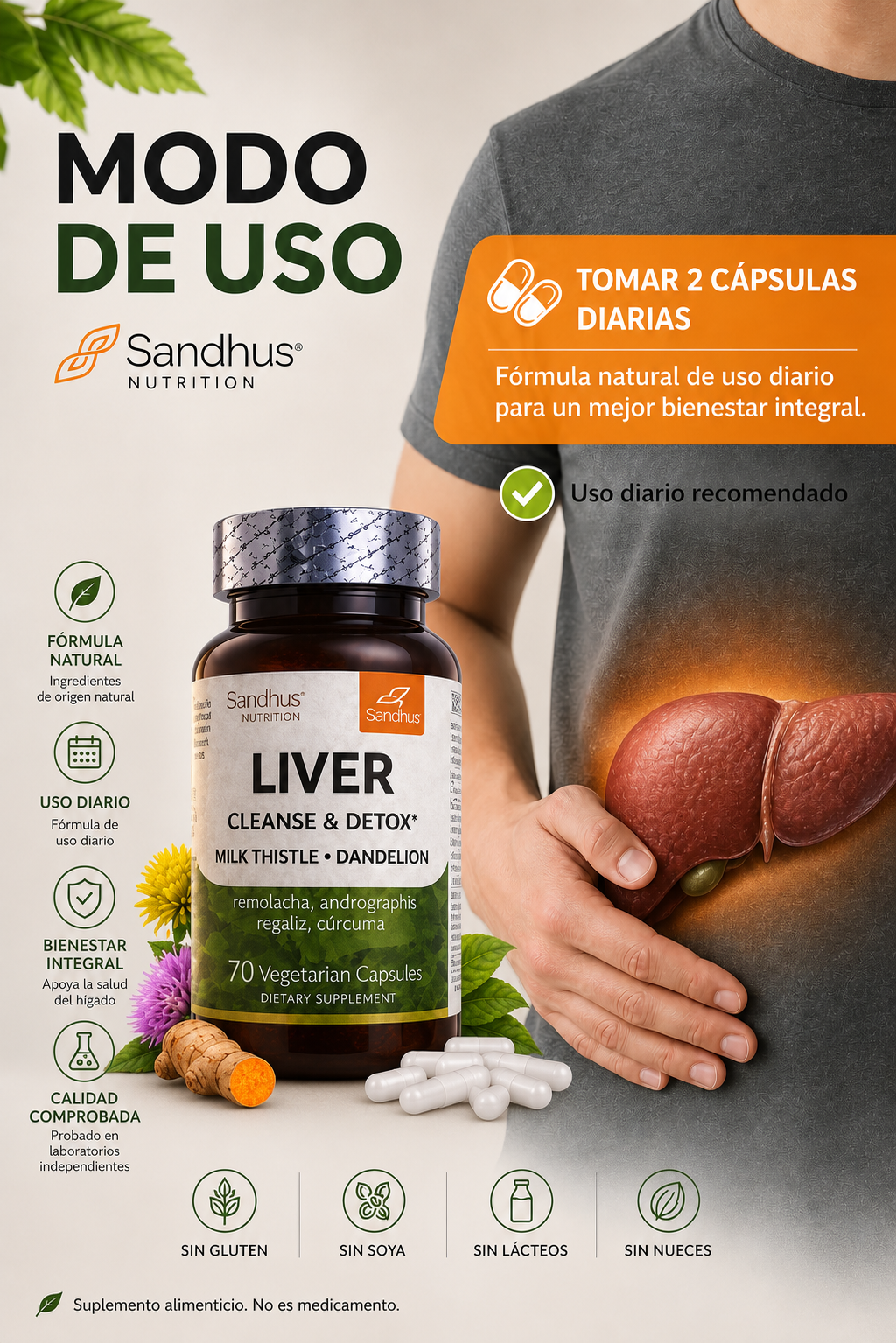 💛 LIVER CLEANSE™ - Detox Premium 70 Cápsulas - + Envío Gratis