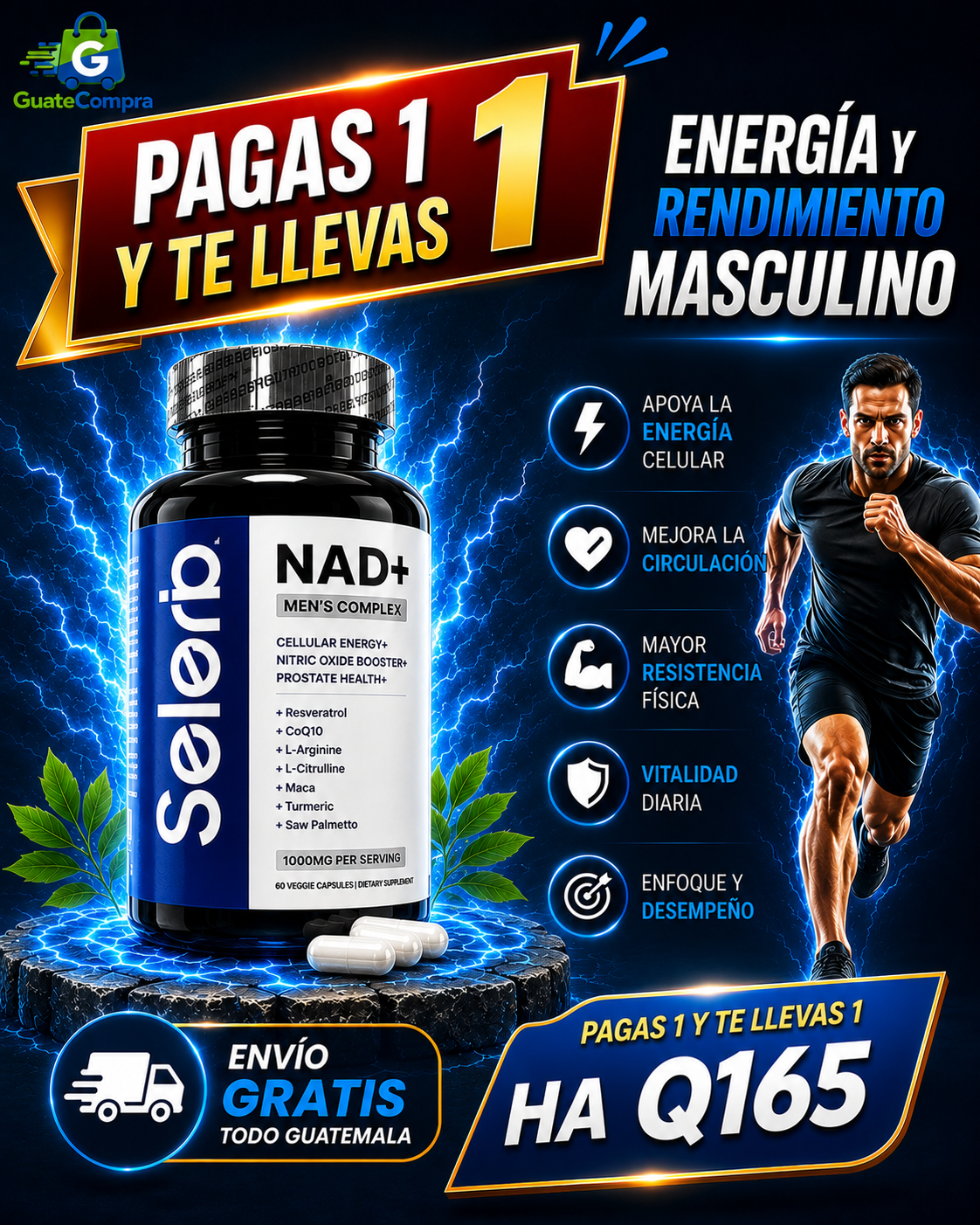 🛡️Selerb NAD® | Apoyo Nutricional para la Vitalidad y el Bienestar Masculino + Envió Gratis 🚚