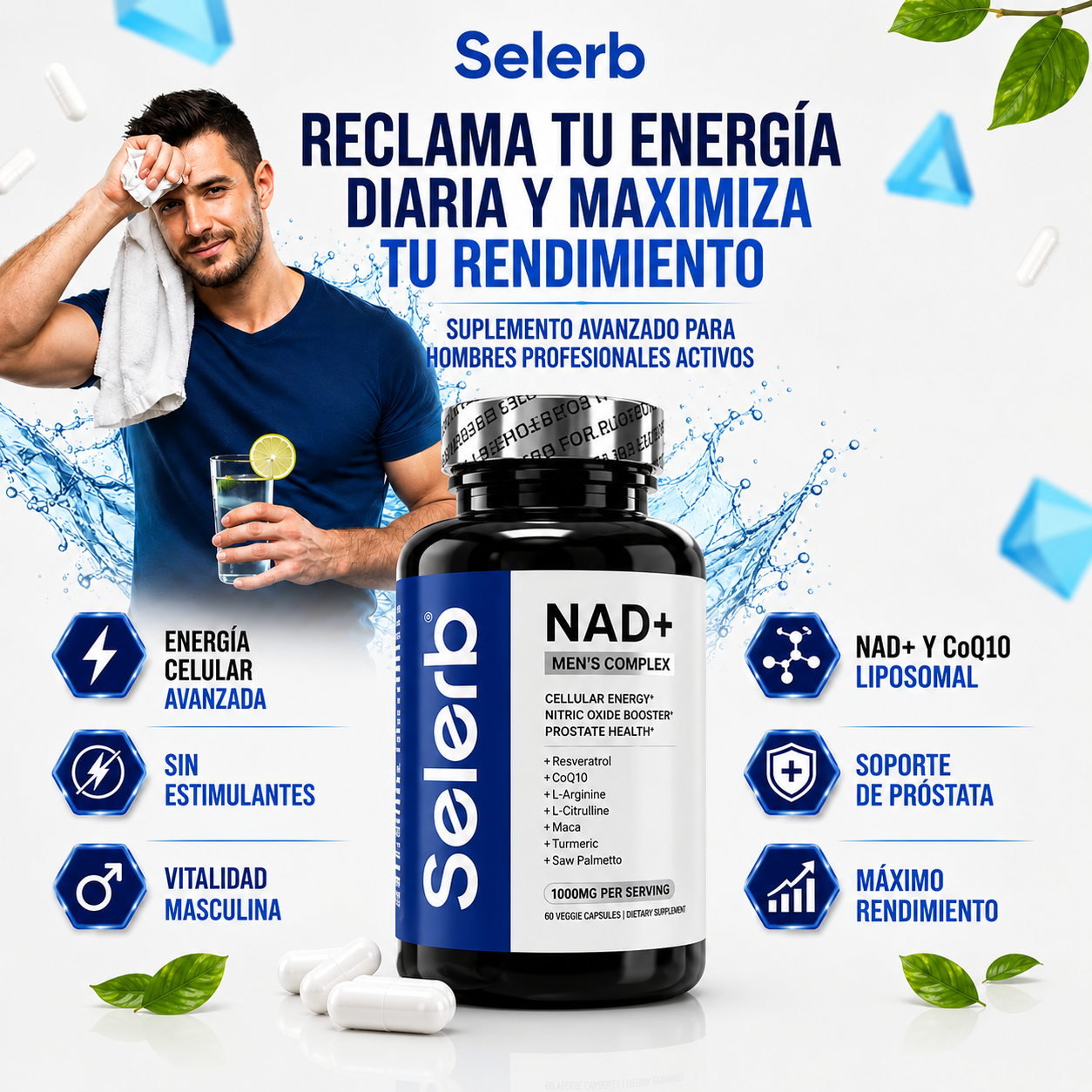 🛡️Selerb NAD® | Apoyo Nutricional para la Vitalidad y el Bienestar Masculino + Envió Gratis 🚚