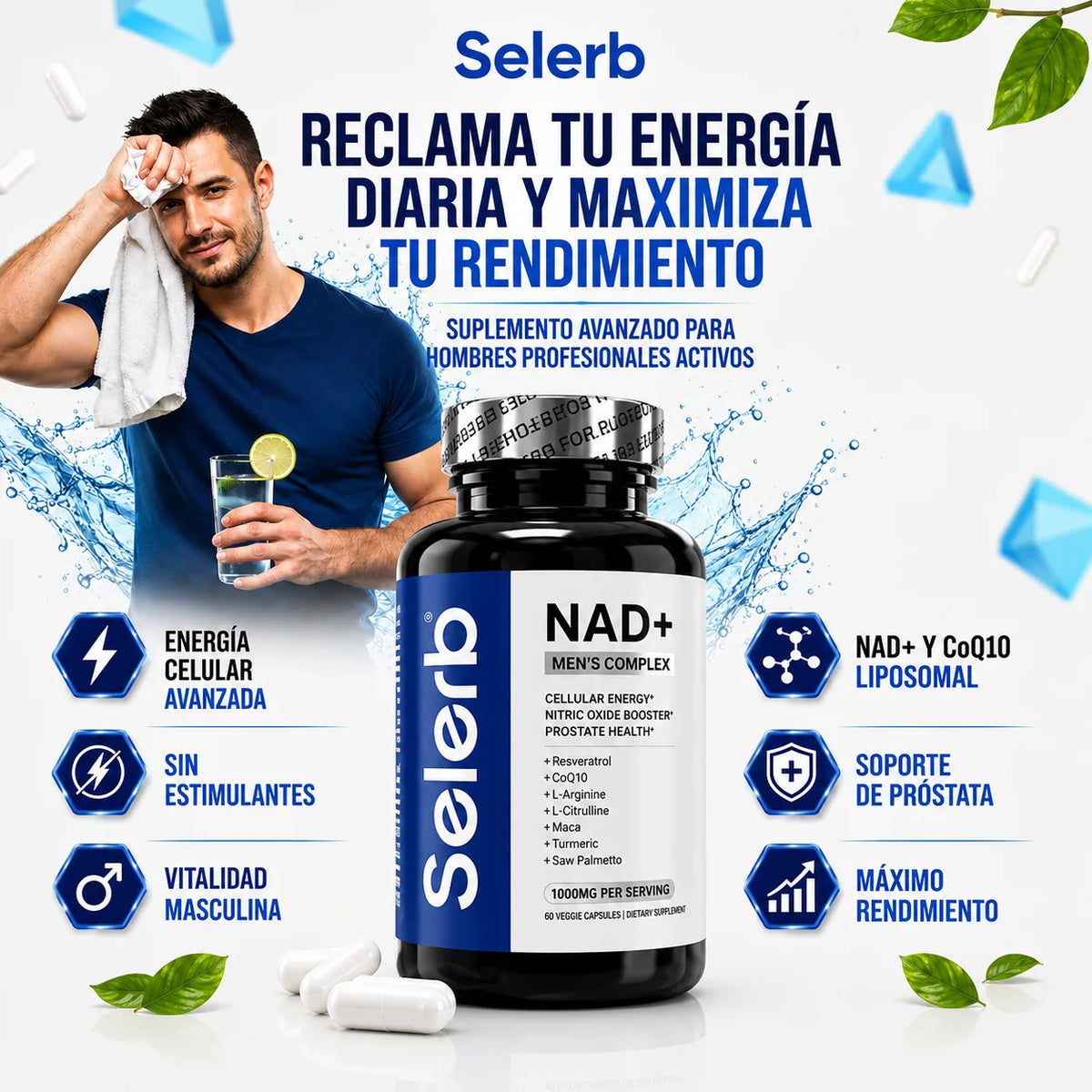 🛡️Selerb NAD® | Apoyo Nutricional para la Vitalidad y el Bienestar Masculino + Envió Gratis 🚚