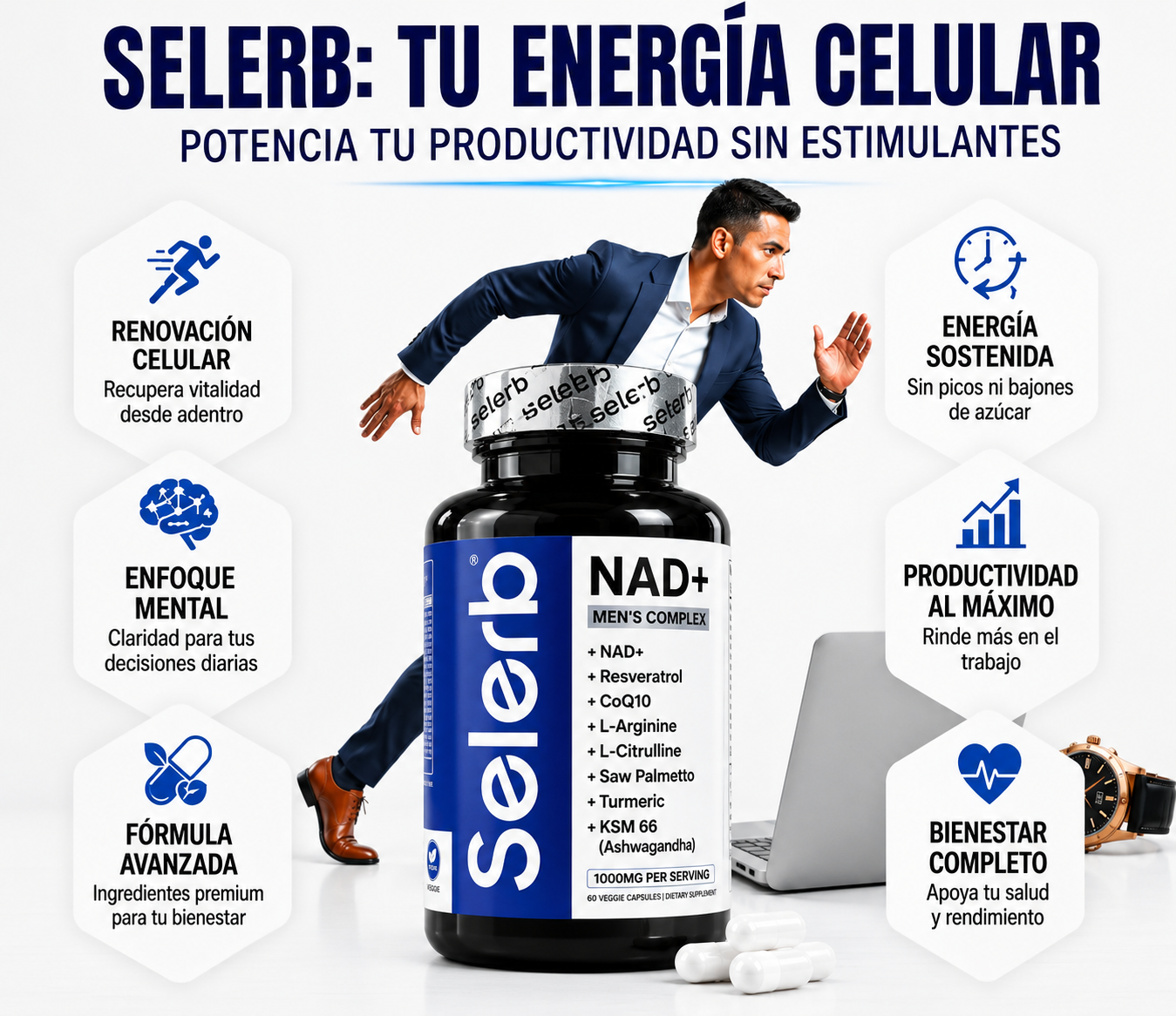 🛡️Selerb NAD® | Apoyo Nutricional para la Vitalidad y el Bienestar Masculino + Envió Gratis 🚚