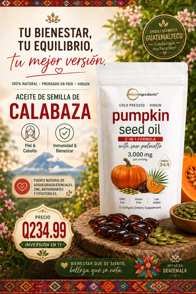 🎃 Pumpkin Seed Oil™ Gel Omega-3 | Apoya tu Salud Prostática y fortalece tu cabello desde hoy + Envio Gratis 🚚