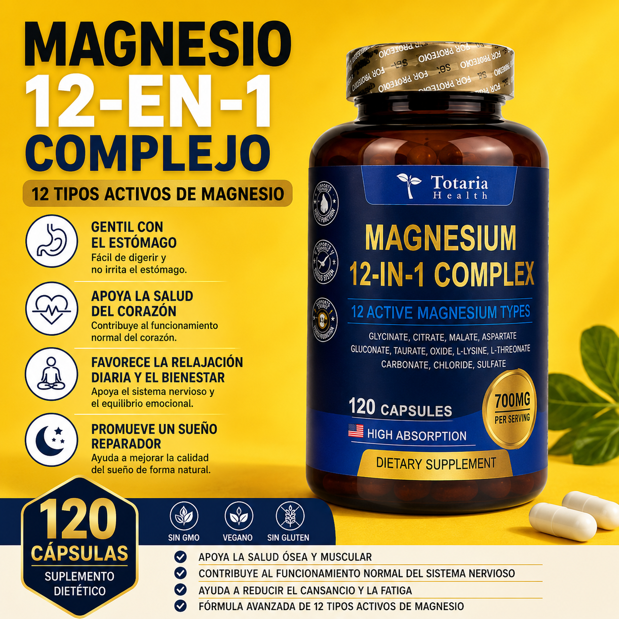 🌙 MAGNESIUM RESORSADO  12 EN 1 COMPLEX +envio gratis 🛻