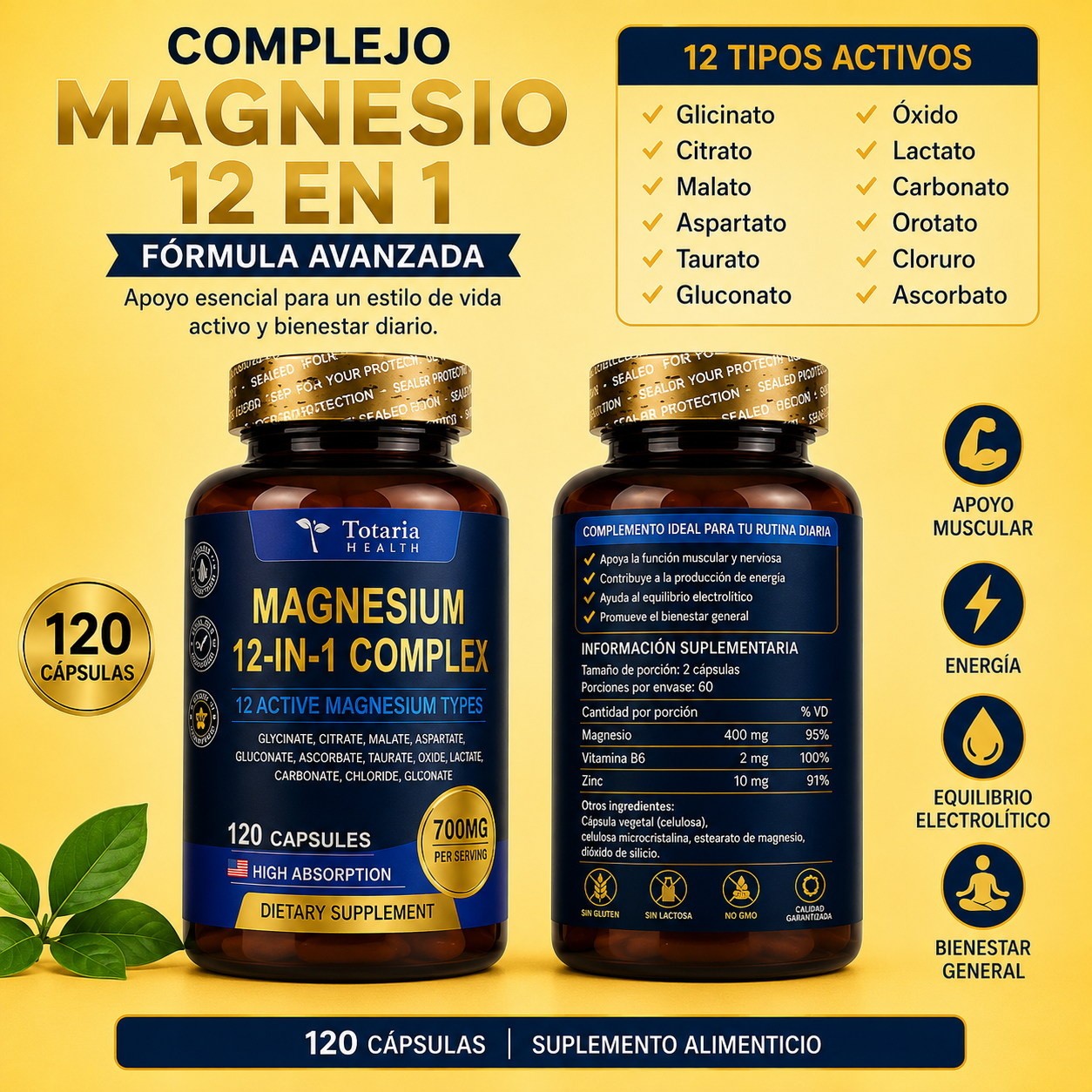 🌙 MAGNESIUM RESORSADO  12 EN 1 COMPLEX +envio gratis 🛻