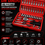 🛠️ SET DE 46 LLAVES DE DADO | Q200! + ENVIO GRATIS