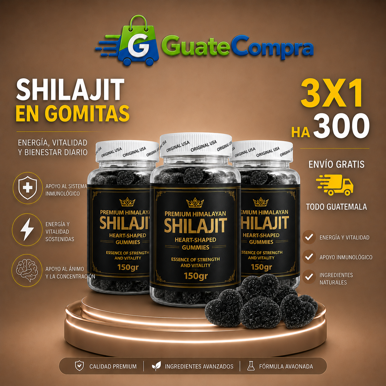 💎 SHILAJIT GUMMIES | Calidad Premium + activa  tu potencia  + envio gratis