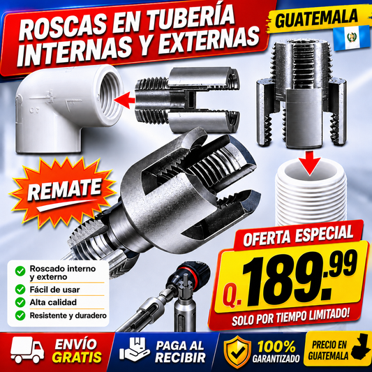 🔩 Kit de Roscado Preciso para Tuberías PVC |Q189.99+ Envió gratis 🚚