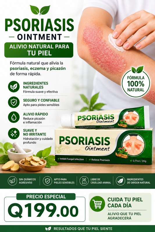 🍃CREMA PSORIASIS– Tratamiento Natural para Tiña, Hongos y Psoriasis | 20g
