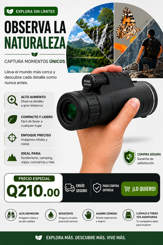 🔭 Telescopio de alta potencia de visión nocturna + Envio Gratis 🔥