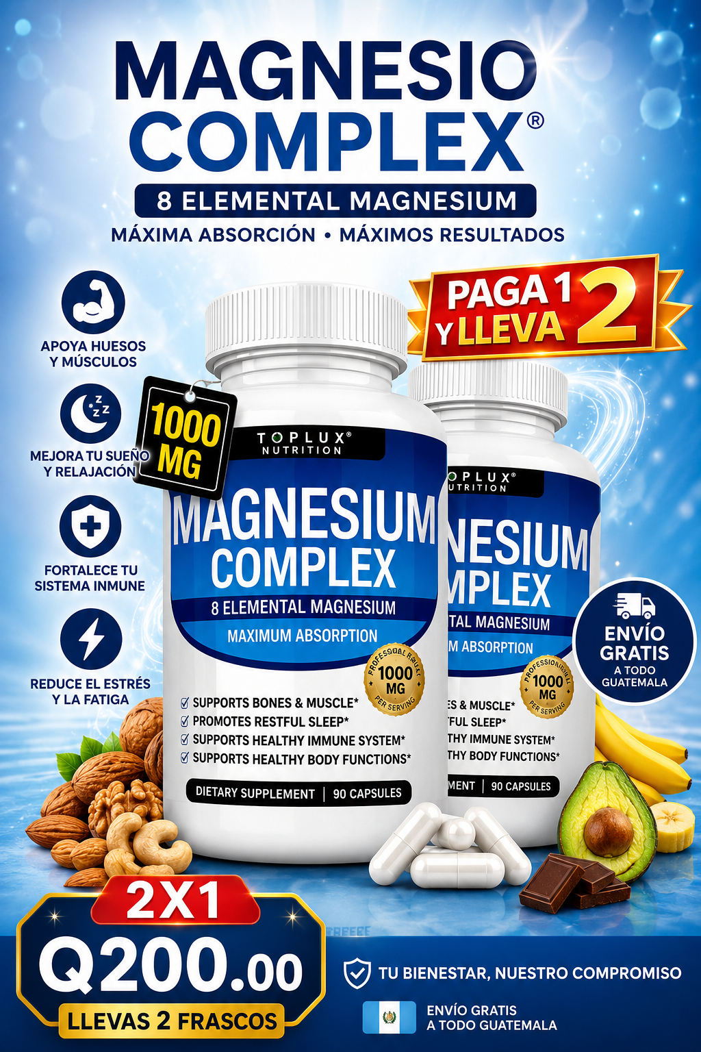 🛡️ Magnesio Complex® - Complejo de magnesio 8 en 1 | Envió Gratis 🚚