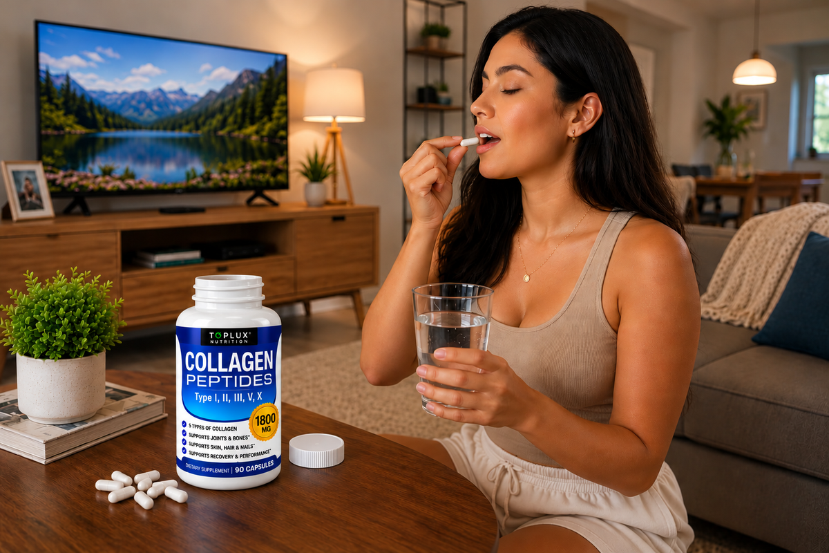 COLAGENO DE PEPTIDOS EN CAPSULAS TOPLUX  CAP 90v+ envio gratis