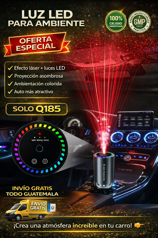 💧AMBIENTADOR CARRO™  Para Oficina Hogar Auto Alimentado por USB de 5 V + Luz nocturna