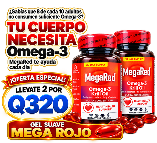 🔥MegaRed Omega-3® Gel Suave rojo  – Apoya tu corazón, mente y articulaciones+envio gratis