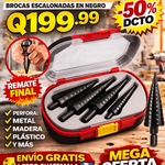 🔥SET DE  5  BROCAS ESCALONADAS DE TITANIO Q199.99-+ ENVIO GRATIS