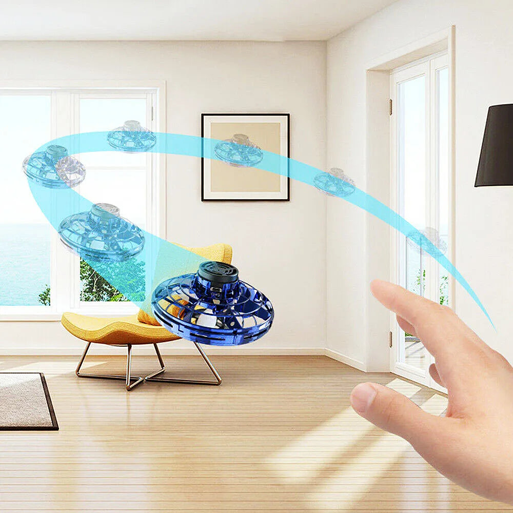 FLYNOVA UFO Spinner – Mini Drone Boomerang Mágico con Control de Mano