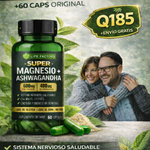 🌴SUPER  MAGNESIO & ASHWAGANDHA + 60 CAPS ORIGINAL -Q185 + envio gratis