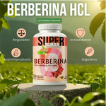 Berberina -  Prevención Diabética con Canela y Cúrcuma Berberina Super Human | Control de Azúcar, Pérdida de Grasa
