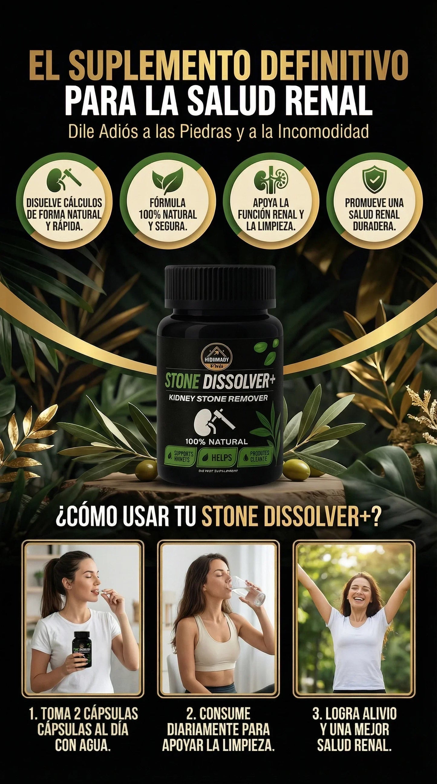 🍃 STONE DISSOLVER™ - Disuelve Cálculos, Alivia Dolor y Mejora el Flujo Urinario | Envió gratis 🚚
